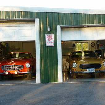 Classic Volvos in Organized Green Garage - Dave from Marshalltown, Iowa