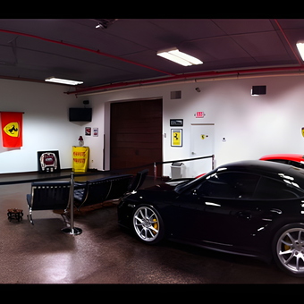Luxury Car Garage with Racing Decor - The Vault from Tampa, FL