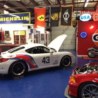 Racing Cars, Neon Garage Signs, and Tool Cabinets - Tony B.