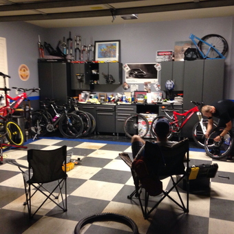 Organized Bike Garage with Cabinets and Tools - Scott from Dallas, TX