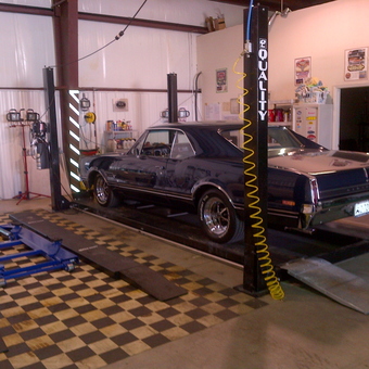 Classic Car on Four Post Lift with Tools - Ralph from Louisville, KY