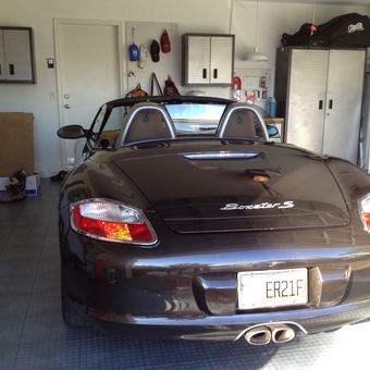 Organized Garage with Cabinets and Porsche Boxster - Michael from Boyton Beach, FL