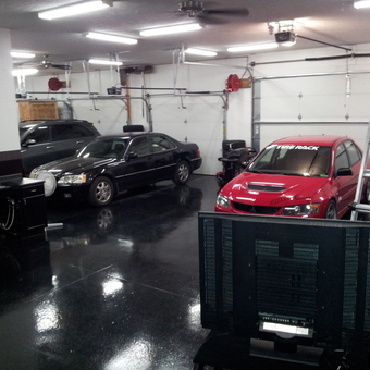 Organized Garage with Cars, Storage, and Ladder - AutoXBrian from Mansfield, OH