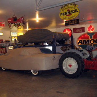 Classic Car Storage Lift and Vintage Signs - Gene from Alum Bank, PA