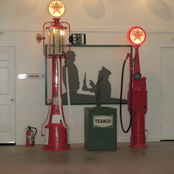 Vintage Texaco Gas Pumps and Sign Decor - Boyd from Rosharon, TX