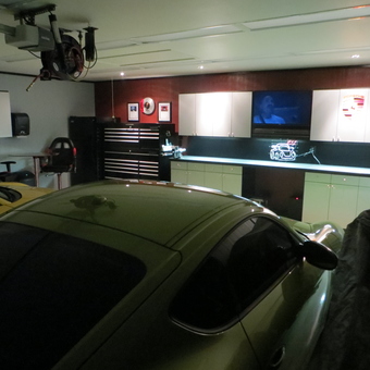 Luxury Garage with Tool Chest and Neon Sign - Richard from Trenton, TX