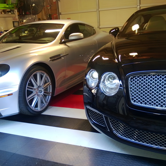 Luxury Cars and Diamond Plate Garage Storage - Mario from Houston, TX