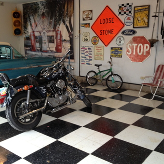 Classic Car Garage with Retro Signs and Tools - G-Rod from Sunbury, OH