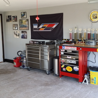 Organized Garage with Toolboxes and Workbench - James Rogers from Sadieville, KY