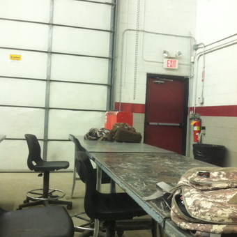 Industrial Garage Workspace with Metal Tables and Chairs - Nick from Shelton, CT