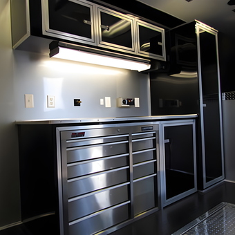 Modern garage with metal cabinets and tool chest - Patrick from Ft. Myers, FL