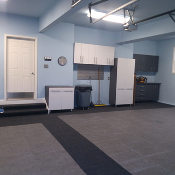 Modern Garage Cabinets and Flooring - ReMarkable ReModeling from Rocky Hill, CT