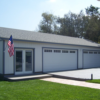 Three Car Garage with American Flag Displayed - jagbuxx from Simi Valleyq, CA