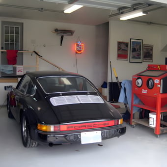 Classic Porsche Garage with Tools and Decor - Robert J. Williams from Van-, TX