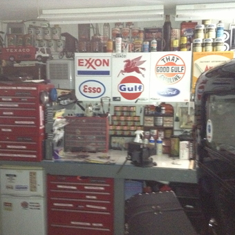 Vintage Garage with Tool Chests and Gas Signs - JOHNNYMO from Orange, CT