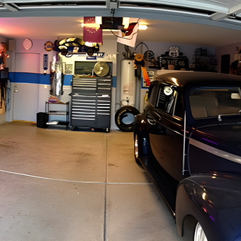 Classic Car, Neon Signs, and Wall Decor in Garage - Tod from Gilbert, AZ