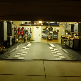 Organized Garage with Cabinets, Wall Storage, and Flooring - Matty D from Woodland, CA