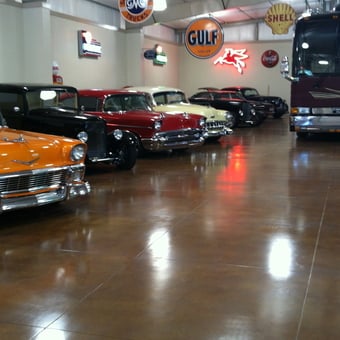 Classic Cars and Vintage Garage Signs Display - Wilton from Crosby, TX
