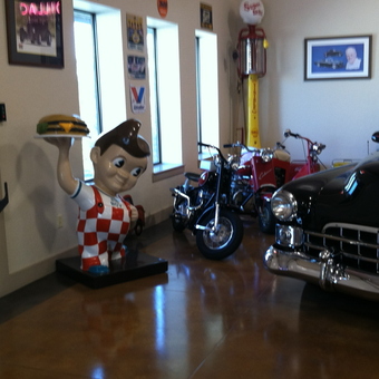 Classic Car Garage with Vintage Decor and Gas Pump - Wilton from Crosby, TX