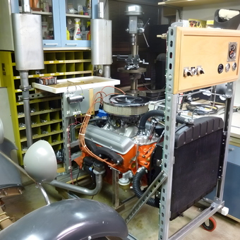 Garage Engine Test Stand with Tools and Parts Storage - Pappabob from St. Helena, CA