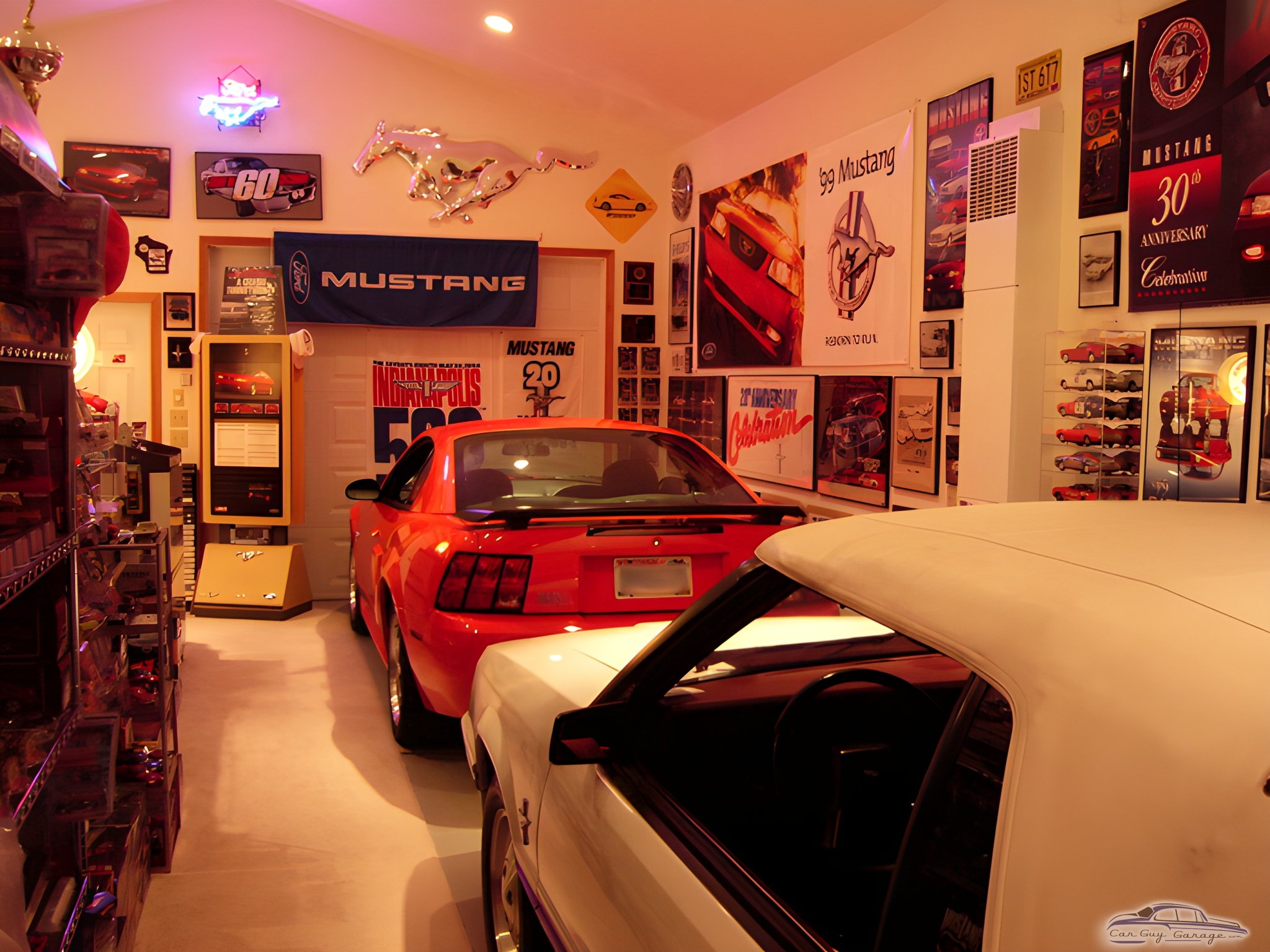 Mustang Garage with Wall Art, Neon Signs, and Diecast Cars - Scott from Oconomowoc, WI