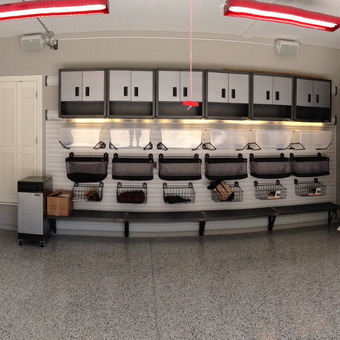 Diamond Plate Cabinets and Workstations in Organized Garage - AmeinGuy from Danville, CA