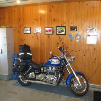 Motorcycle Storage with Wall Decor and Locker - Hwyman from Whitehall, WI