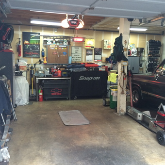 Organized garage with tool chests, car, and wall storage - SeattleSteve from SAMMAMISH, WA