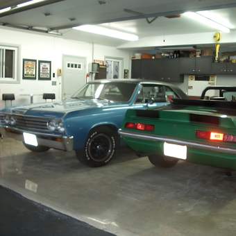 Classic Cars, Red Coca-Cola Fridge, Wall Cabinets - Dan from Lombard, IL