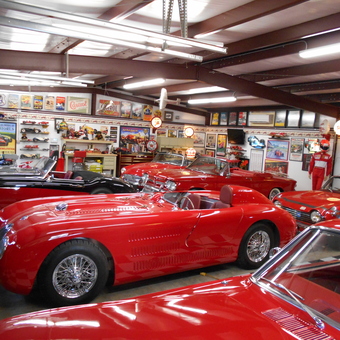 Classic Car Garage with Wall Signs and Memorabilia - Gene Ponder from MARSHALL, TX