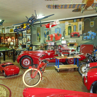 Classic Car Garage with Vintage Decor and Airplane Models - Gene Ponder from MARSHALL, TX