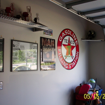 Garage with Texaco Sign, Vintage Decor, and Shelf - Bret from Raymore, MO