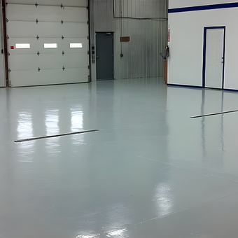 Epoxy Coated Garage Floor with Multiple Doors - Billy Boy from Webster, NY