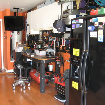 Organized Garage With Workbench, Tool Storage, and Fridge - Mark from Tomball, Texas