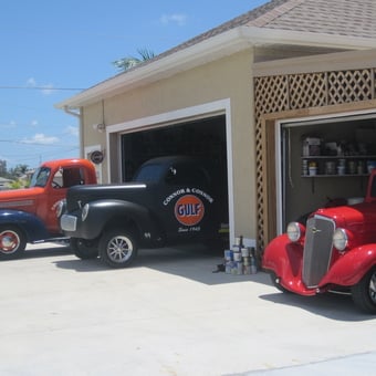 Classic Trucks and Car in Residential Garage - Hal from CAPE CORAL, FL
