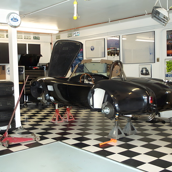 Classic Car Restoration Garage with Checkered Floor - Scott from Littleton, CO