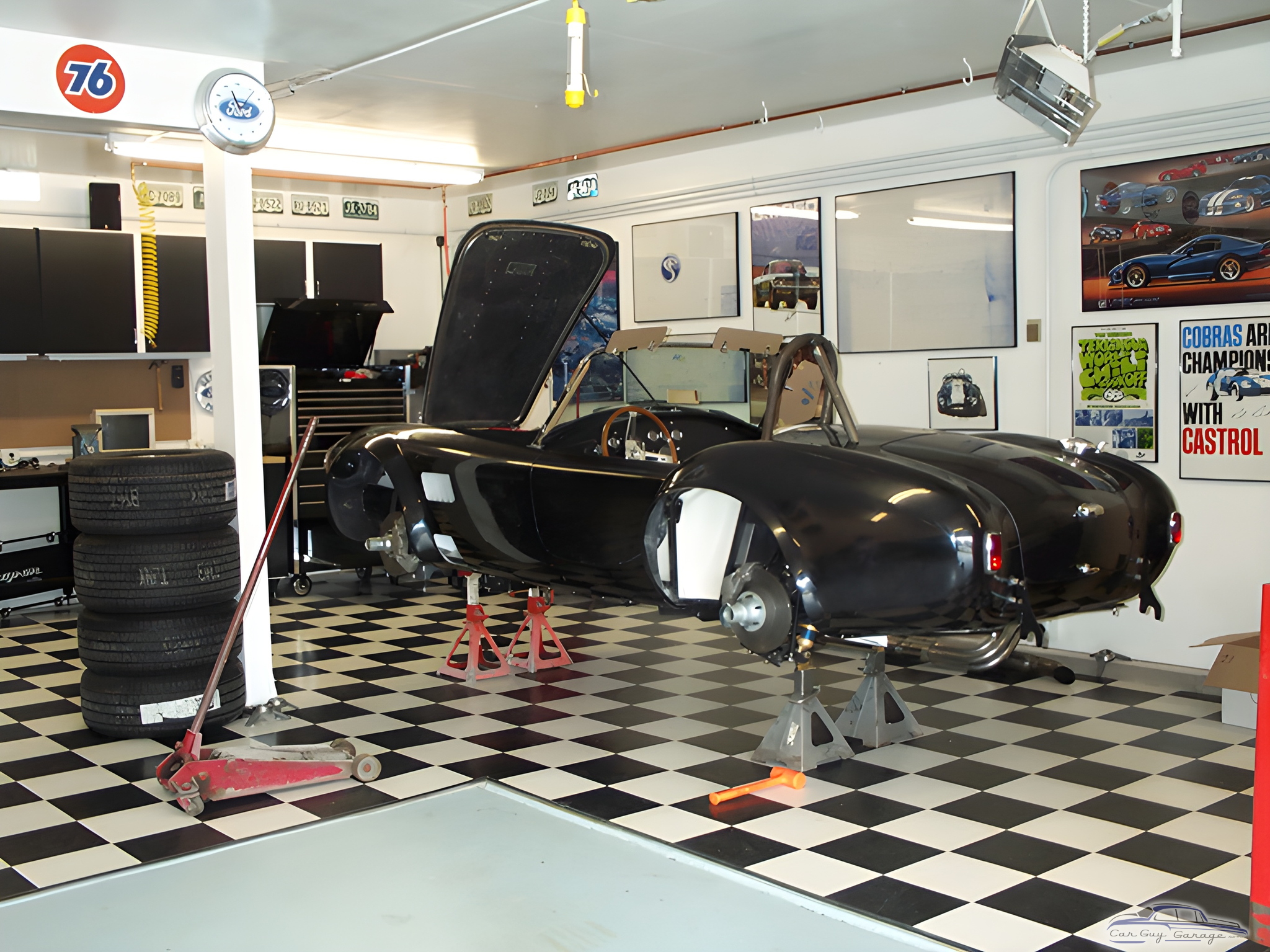 Classic Car Restoration Garage with Checkered Floor - Scott from Littleton, CO