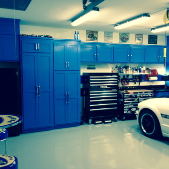Blue Garage Cabinets, Tool Chest, Ford Decor - AcFroze from Foley, AL