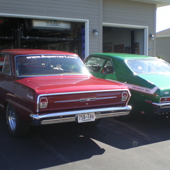 Classic Chevrolet Muscle Cars and Garage Car Lift - JimSC from Maple Grove, MN