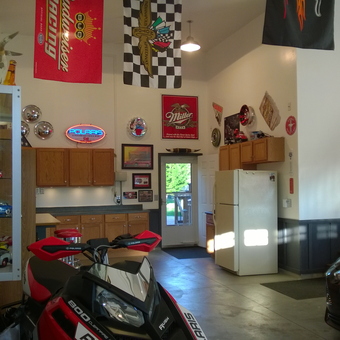 Garage with Neon Signs, Display Shelves, and Car Decor - Dennis from Champlin, MN