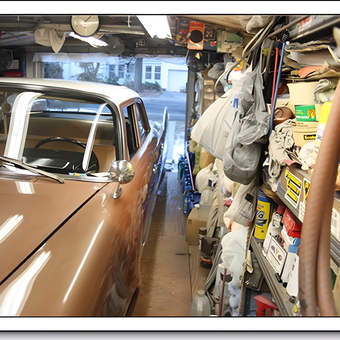 Classic Car in Organized Garage with Storage Shelves - bencar from Metuchen, NJ