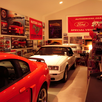 Ford Mustang Garage with Signs and Diecast Cars - Scott from Oconomowoc, WI