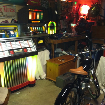 Classic Jukeboxes, Slot Machine, and Triumph Bike - Dave L from Kirkland, WA