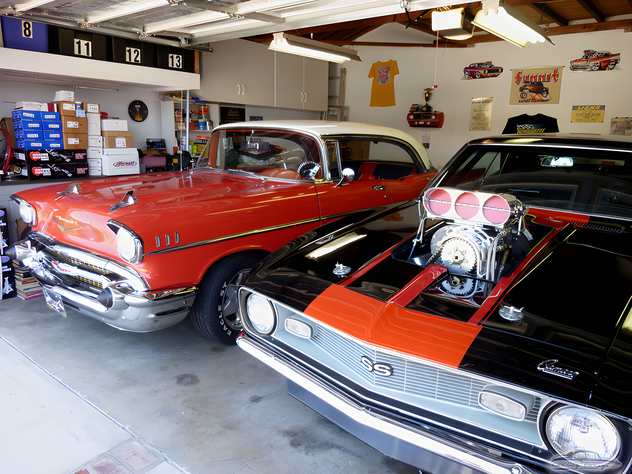 Classic Car Garage with Cabinets and Wall Decor - Sid from San Pedro, CA