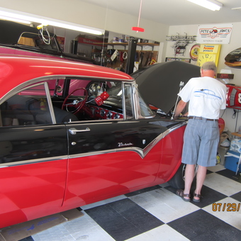 Classic Car Garage with Racing Decor - Johns Garage from Broken Arrow, OK