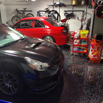 Organized Garage with Sports Cars and Bike Storage - A. W. from North Potomac, MD