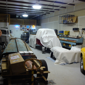 Classic Car Restoration Garage with Tools and Signs - Ford Guy from Erie, CO