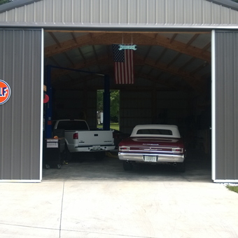 Classic Car Garage With Signs and Lift - Dean from Rockford, TN