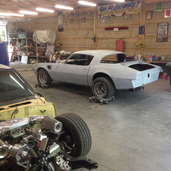 Classic Car Restoration Garage with Car Dollies and Tools - Josh from Clarksville, TN