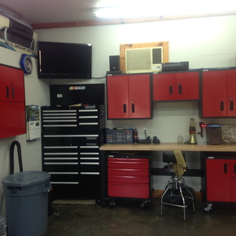 Red Garage Cabinets and Tool Chests with Workbench - Murph from Morehead, KY